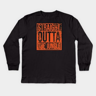 Straight outta the jungle Kids Long Sleeve T-Shirt